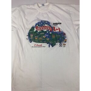 Vintage Ontario Canada Tourist Single Stitch T Shirt Canada Made Size XLarge